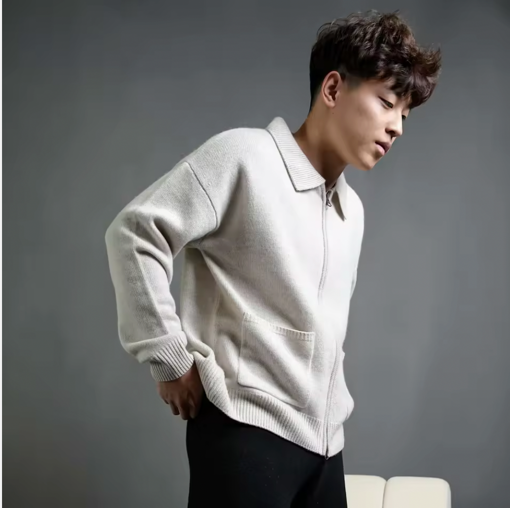 Elegant Cashmere Vest with Collar