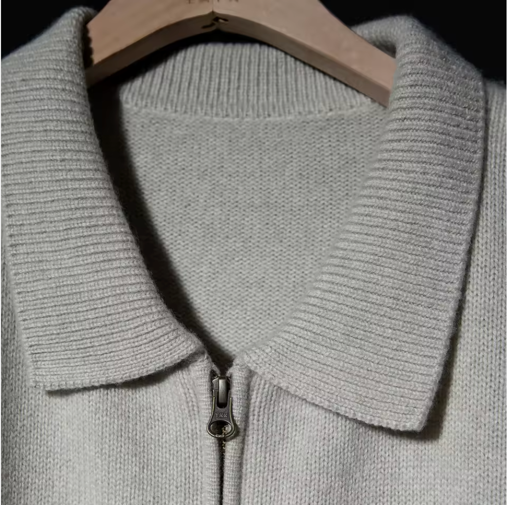 Elegant Cashmere Vest with Collar